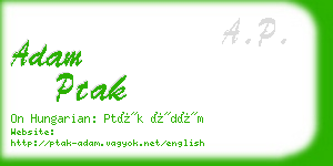 adam ptak business card